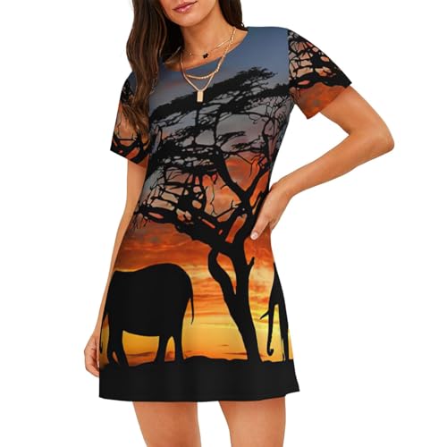 Chemise de nuit douce de qualité supérieure avec imprimé africain élégant