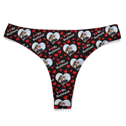 Naispanda Personalizada Braguitas de Mujer con Foto, sexys, Suaves, Transpirables, elásticas, Personalizadas, para Mujer, Tallas S a XXL