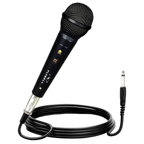 Image of FLYBALL Professional Cardioid Dynamic Wired Microphone with 6m XLR Cable | Handheld Vocal Mic for Singing, Karaoke, Stage, Studio, PA System & Live Performance (SLM 120)