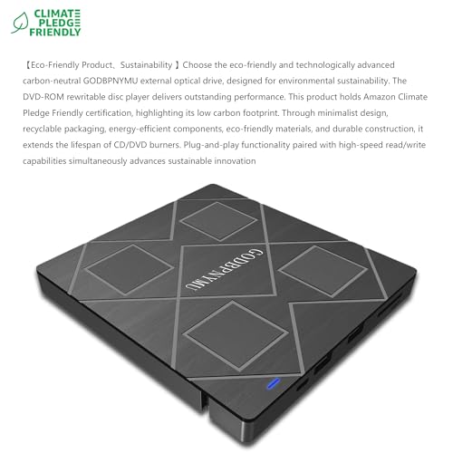 Image of 5-in-1 Extemal CD /DVD Drive for Laptop,USB 3.0 & Type-C Portable CD /DvD Rw Burner with SD /TF Card Reader &DVD-ROM Rewritable Player，Compatible with Laptop Pc Desktop, Windows11 /10 /8 /7 Linux Mac os