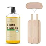 Botanic Hearth 100% reines und natürliches Rizinusöl mit Wickel für Körper und Haare (237 ml) | Angereichert mit kaltgepresstem Rizinusöl | Haaröl repariert trockenes, strapaziertes Haar, stärkt es u