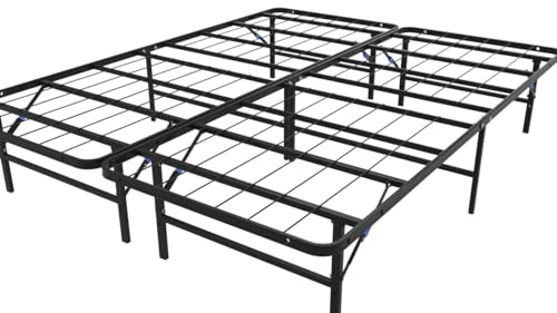 Image of Nestl Foldable Split King Platform Bed Frame, Metal Foundation with 13 Inch Under Bed Storage, No Box Spring Needed, Easy Assembly, Heavy Duty Steel Support