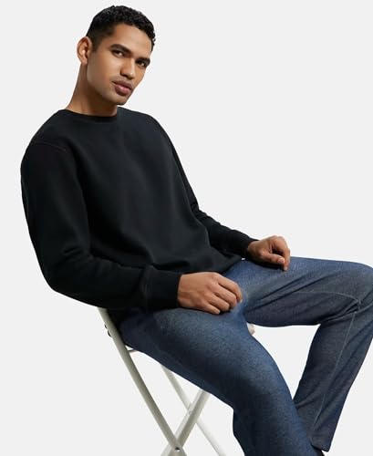 Image of Jockey US92 Men Super Combed Cotton Rich Fleece Sweatshirt with StayWarm Technology