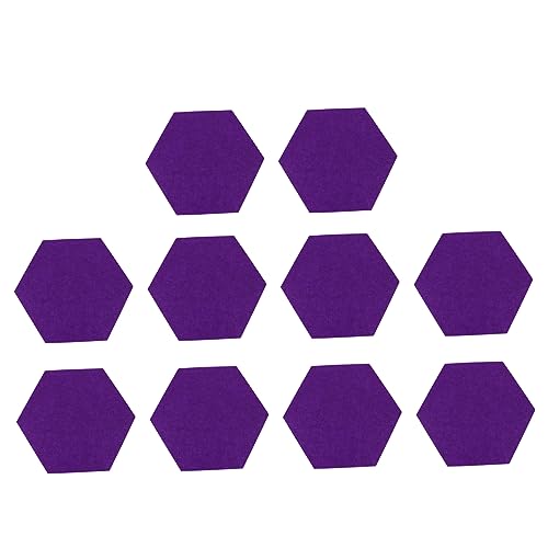 Uonlytech 10Pcs Hexagon Felt Message Board Self Adhesive Wall Decor for Photos Memos Messages Felt Panels Stylish Home Decoration