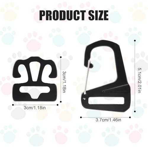 Image of PEUTIER 3 Packs 2 in 1 Dog Poop Bag Holders with Metal Used Bag Carriers, Dog Poop Bag Dispenser for Leash Large Opening Dog Walking Accessories for Easy Access to Doggie Waste Bags (Black)