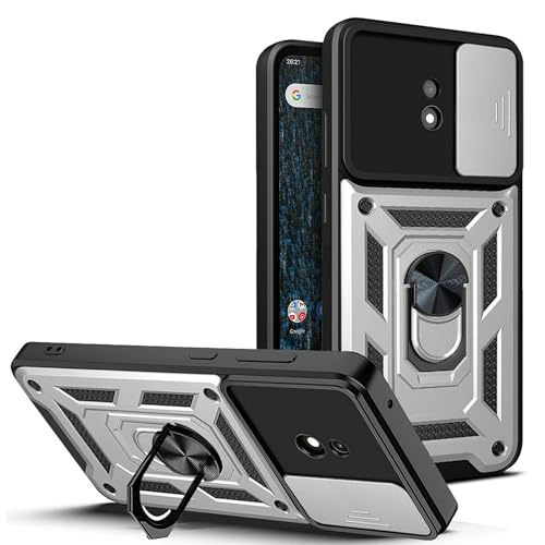 Funda para Nokia C10 [2 en 1 Tapa del Objetivo de la cámara de Diapositivas] Compatible con Nokia C10 Funda Case Carcasa Silvery