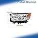 Silscvtt Headlights Assembly Replacement for Subaru Forester 2006-2008 Halogen Housing Reflector Headlamp Driver Side 84001SA471