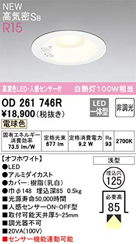 Amazon.co.jp: オーデリック ダウンライト 【OD261746R】【OD