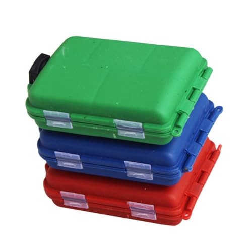 UPKOCH 3sets Abs Material Fishing Waterproof Storage Case Lure Tray Small Containers for Many 3pcs*3