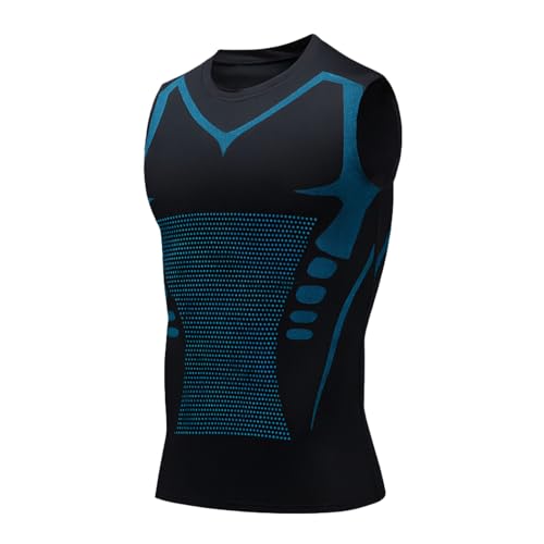 Reiteag Lumoria Tshirt Ventre Plat Compression, Lumoria Debardeur Homme, Tissu Léger, Respirant Et Extensible, Idéal pour L'athlétisme, La Course À Pied Et...