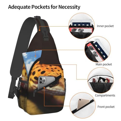 Bolso cruzado para hombre tipo bandolera estilo leopardo miniatura 4