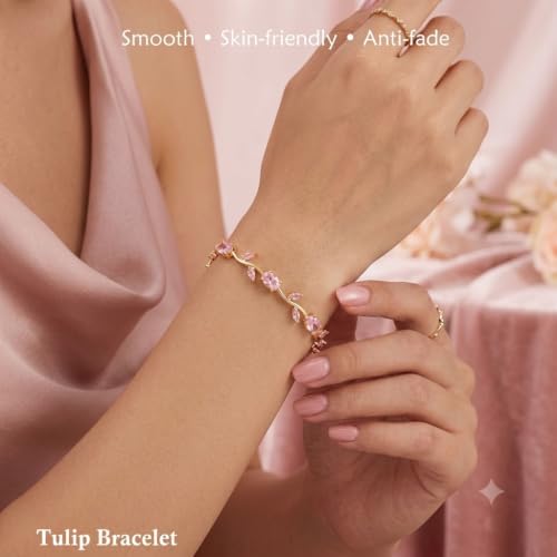 Generic Tulip Bracelet for Women Gold - Image 4