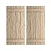 Ekena Millwork 22"W x 50"H Rustic Four Board Joined Board-n-Batten Riverwood Faux Wood Shutters (Per Pair), Primed Tan