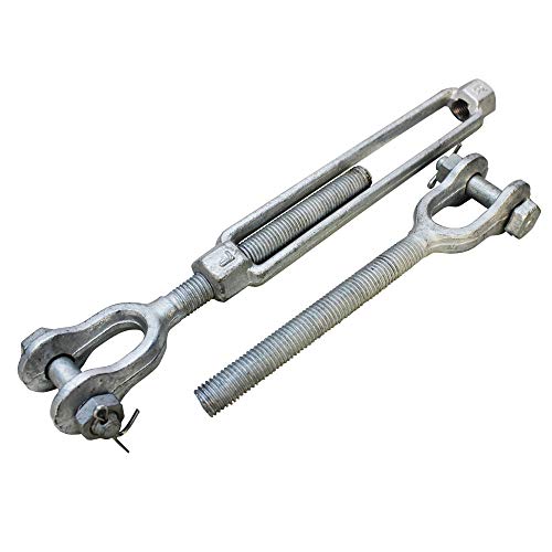 Prolinemax Tensor Giratorio Quijada-Quijada 1/2" x 9" Acero Carbono Galvanizado Forjado en Caliente Capacidad 2,200 Lbs miniatura 2