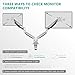 EleTab Dual Monitor Mount Stand Full Motion Swivel Gas Spring LCD Arm Fits for 2 Computer Screens 13 to 32 inches - Each Arm Holds up to 19.8 lbs