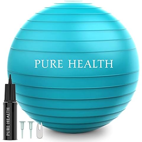 Pure Health Anti-Burst Yoga Ball with Pump Cover