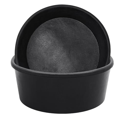 Sadnyy 2 Pcs 4 Quart/ 1 Gallon Rubber Feeder Pan Rubber Feed Pan Utility Horse Feed Bucket Dog Bowl Horse Feeder for Cats Dogs Goats Chicken Dust Bath Container Animal Feeding 10.6 x 4.1 Inch