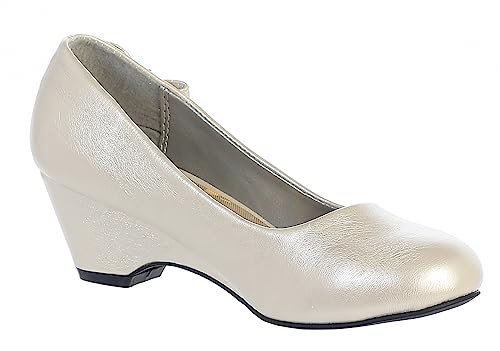 Pink Princess Dress Shoes for Girls - Flower Girl Shoes for Wedding - Toddler Dressy Kids Heels for Easter2