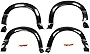 Demon Style Fender Flares Compatible With 2015-2022 Dodge Challenger Hellcat Models, Unpainted Black PP by IKON MOTORSPORTS