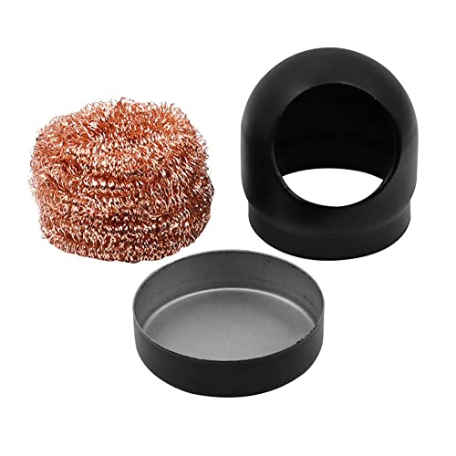 Image of WWZMDiB 2 Pcs Soldering Iron Tip Cleaner kit Wrapped in a tin holder to protect against wind and solder splashes