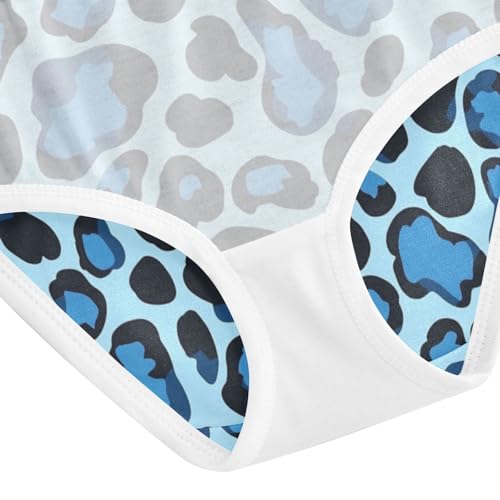 ZZKKO Blue Leopard Girls Underwear Toddler Panties for Girls Comfort Brief Size 2-8T4