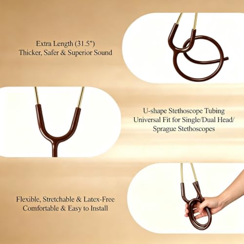 Image of Stethoscope Replacement Tube Chocolate Tubing fits for Littmann III