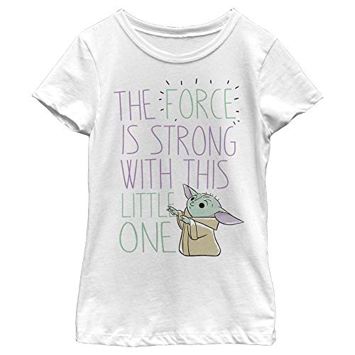 STAR WARS Girl's The Mandalorian The Mandalorian The Child The Force is Strong T-Shirt