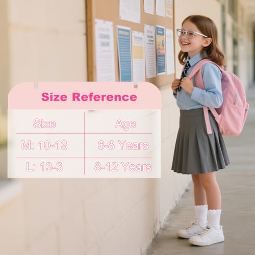 BISOUSOX Girls Socks 6-8 Years Old White Ruffle Socks Cute Crew Frilly Ruffled Kids School Dress Sock for Girls 8-10 123