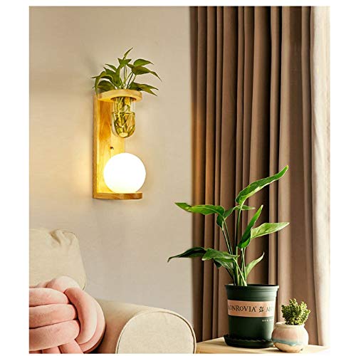 Lámpara de Madera de la Pared, luz de la Pared Exterior, el Interruptor de Cuerda, Tanques de Cultivo de la Planta (no incluir Las Plantas), la luz Tricolor Cover