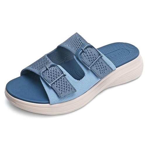 Ulicox Women’s Blue Adjustable Strap Sandals, UK 6