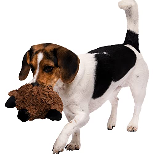 Image of goDog PlayClean Sloth Squeaky Plush Dog Toy with Odor-Eliminating Essential Oils, Chew Guard Technology - Brown, Small