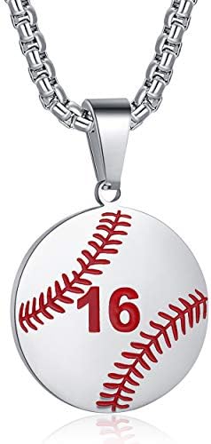 Rehoboth Baseball Athletes Jersey Number 0-99 Cross Pendant Necklace for Boys Girls Women Men 24 Inch (22