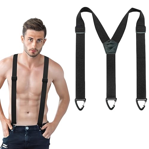 MOAZIFI Hosenträger Für Herren Breit 3,5 Cm Mit Dreieckige Robusten Karabiner Verschluss, Einstellbar Und Elastisch Einheitsgröße Hosenträger Für Männer Und Damen, X/Y Style MOAZIFI Hosenträger Für Herren Breit 3,5 Cm Mit Dreieckige Robusten Karabiner Verschluss, Einstellbar Und Elastisch Einheitsgröße Hosenträger Für Männer Und Damen, X/Y Style
