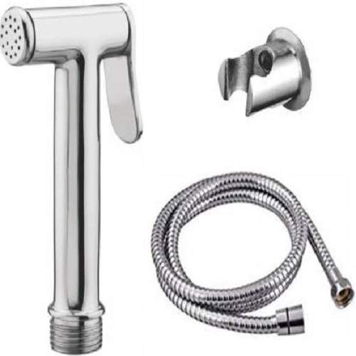 Prestige Brass Health Faucets Dove Dove Brass Health Faucet with Flexible SS Tube and Wall Hook Health Faucet (Wall Mount Installation Type)