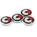 SHIFENG Smart Fortwo Forfour 451 453 Roadster Forjeremy For speed logo car emblem Wheel Center Hub Cap Rim badge covers sticker 60mm(Red)