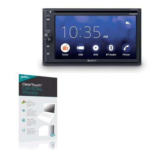 BoxWave Screen Protector Compatible With Sony XAV-AX200 - ClearTouch Crystal Privacy (2-Pack), Privacy Screen Protector Flexible Film Clear