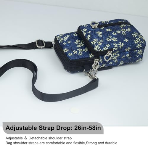 Image of JANKS Small Crossbody Bag for Women - Mini Phone Purses with Crossbody Strap and Wallet - Nylon Arm Bag