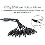 SOLTECH-8-Way-DC-Power-Splitter-Cable-for-Security-Cameras-1-Female-to-8-Male-55-21mm-8-Channel-Y-Adaptor-for-CCTV-Surveillance-Cameras