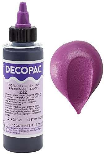 Eggplant Trend Premium Gel Color Cake Decorations, Purple Food Coloring - Purple Gel Color - 4 Fl Oz #TOP21