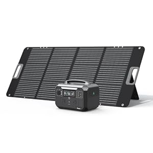 Andes 600 Pro Solar Generator 584Wh SiCPrime Portable Power Station& 100W Solar Panel for Home Backup Power, Camping & RVs 80% Charged in 60m with Low Noise< 30dB& Up to 1800W Output