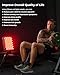 Red Light Therapy Devices, 78 pcs 4-Chip LEDs 630nm-850nm Near Infrared Light Therapy Panel, Adjustable Brightness (20-100%), Time(5-30 min) Red Light Panel for Home Office & Gym
