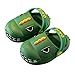 Générique Fille Argent Football Chaussons Dinosaure Diapositives Sandale pour Enfants Tout-Petits Garçons Filles Antidérapant Nouveauté Bout Ouvert Fille Blanc Cassé Bout Pointu Chaussons (Green, 23)