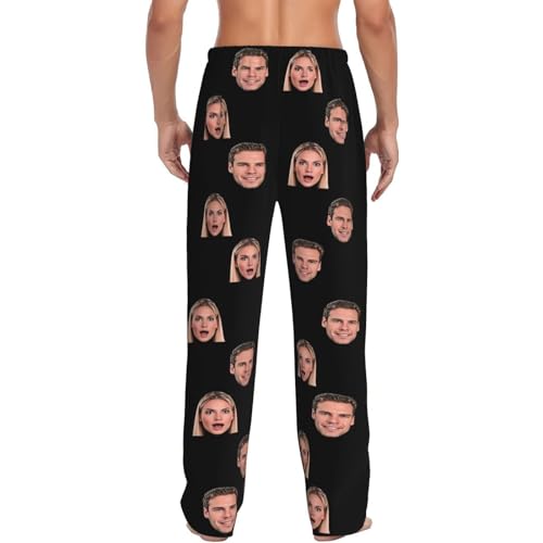 Personalized Men's Pajama Pants Custom Mens Pajama Bottoms Personalized Pajama Pants for Men with Photo Face Text3