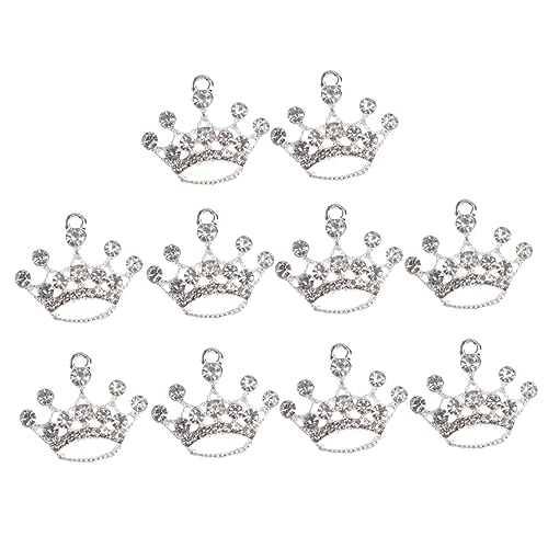 DOITOOL 10pcs Alloy Pet Ornament Crowns Dog Charm Pendant for Parties Mini Crowns for Dog Decorations Wedding Accessories
