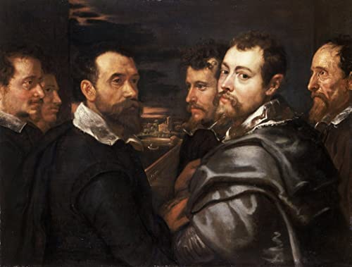 Autorretrato en un círculo de amigos de Mantua, arte de Rubens para hogar