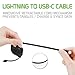 Cellet MFi Certified Retractable Lightning to USB-C Cable – 3ft Fast Charging Cord – Tangle-Free, Portable & Durable – Compatible with iPhone, iPad, and USB-C Chargers