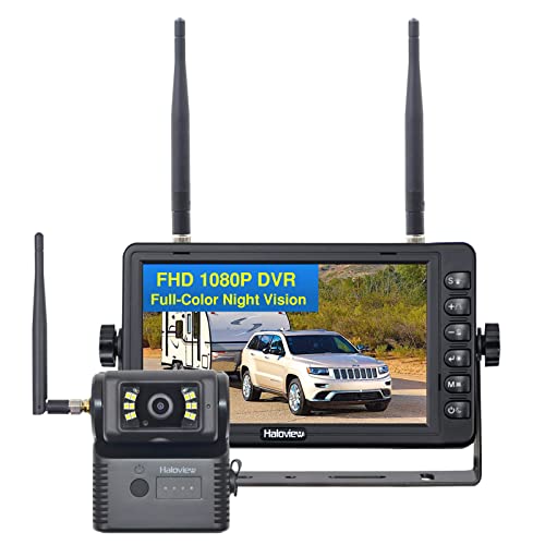 Image of Haloview BThandy7 Wireless Backup Rear View FHD 1080P Hitch Camera and Monitor System for RV /Trailer /Pickup