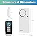 HENDUN Door Alarms When Opened with Remote, Door Bells Chimes, Door Security Sensor Pool Alarm for Kids Safety (2 Pack)