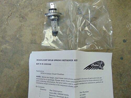 Indian Motorcycle Headlight Bulb/Retainer Kit #2205568