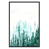 SIGNWIN Framed Canvas Wall Art Pine Tree Canvas Prints Home Artwork Decoration for Living Room,Bedroom - 16